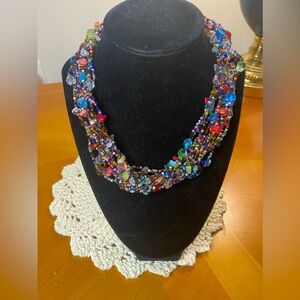 Festive Artisan Beaded Necklace
